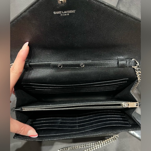 sold-YSL monogram crossbody black and silver in size large - Picture 7 of 13